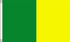 TCF 5X3 Half & Half Flag Green Yellow